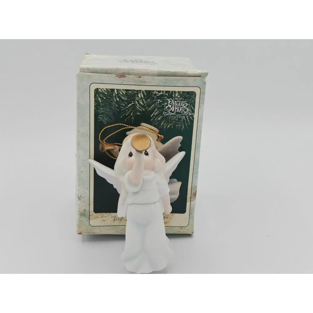 Precious Moments 150320 Joy To The World Enesco Angel Holding Horn Ornament 1995